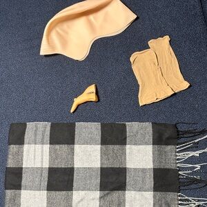 Gru from Minions Costume Plaid Black and Gray Costume Set